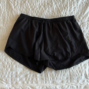 Black Striped Athletic Shorts